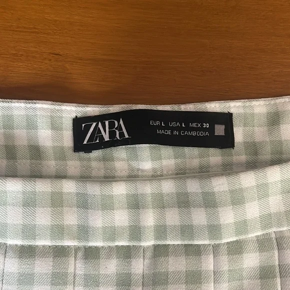 Zara Gingham Skort - Picture 3 of 6